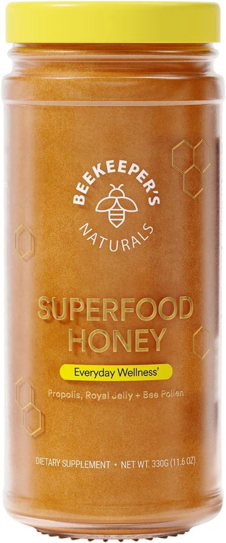 BeeKeeper's Natural Superfood Honey – 330 g of 100% Raw, Nutrient-Rich Honey for Wellness