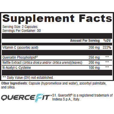 Close-up of Ultraplex Immune bottle label showing supplement facts and ingredients.