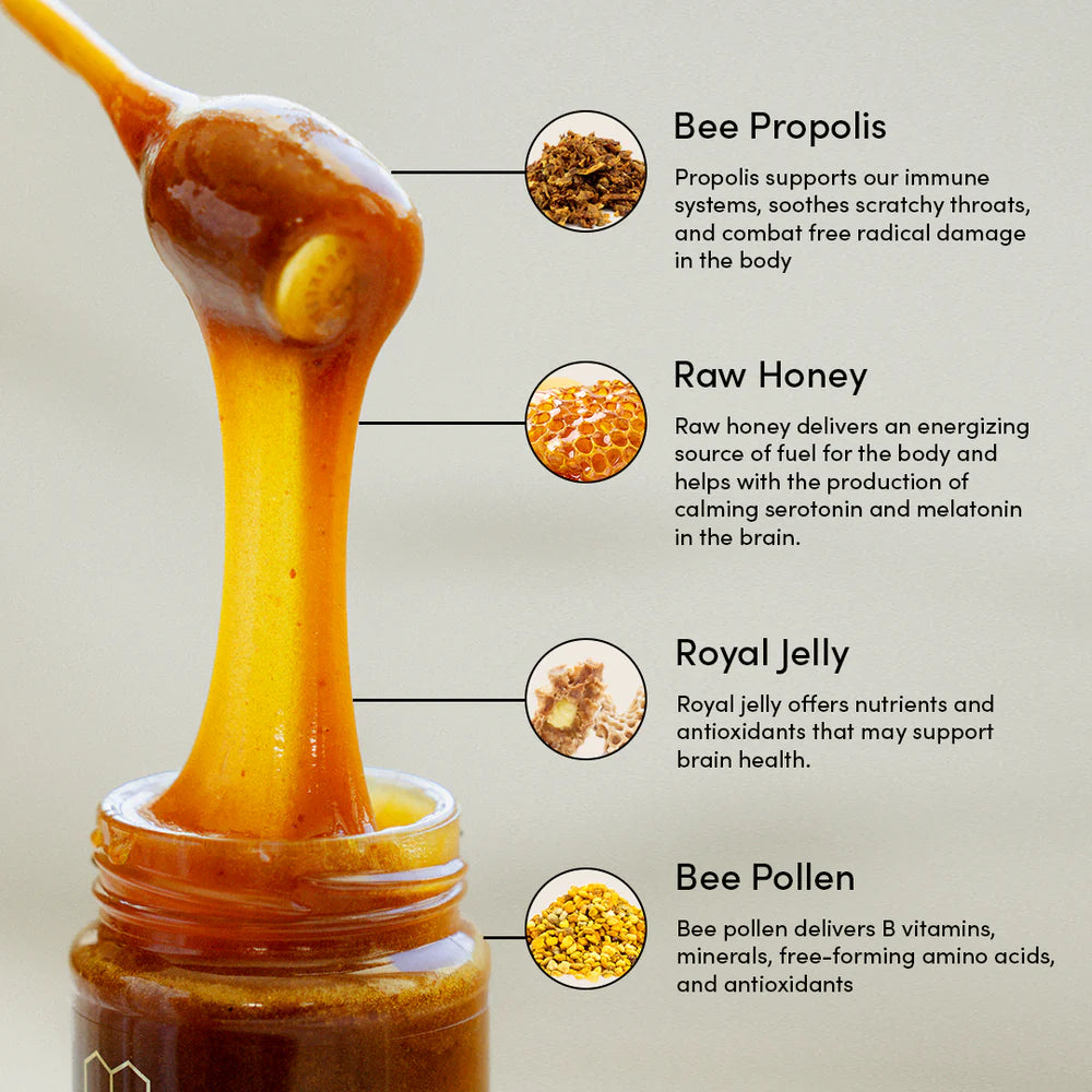 Beekeeper's Natural Superfood Honey – 100% Raw Honey with Nutrient-Rich Ingredients, 125g & 330g