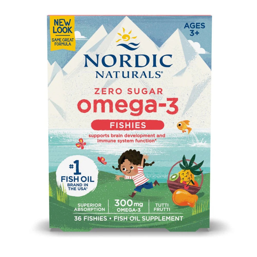 Nordic Omega-3 Fishies 36 Fishies – Delicious Omega-3 Supplement for Kids, Supports Brain, Heart, and Eye Health