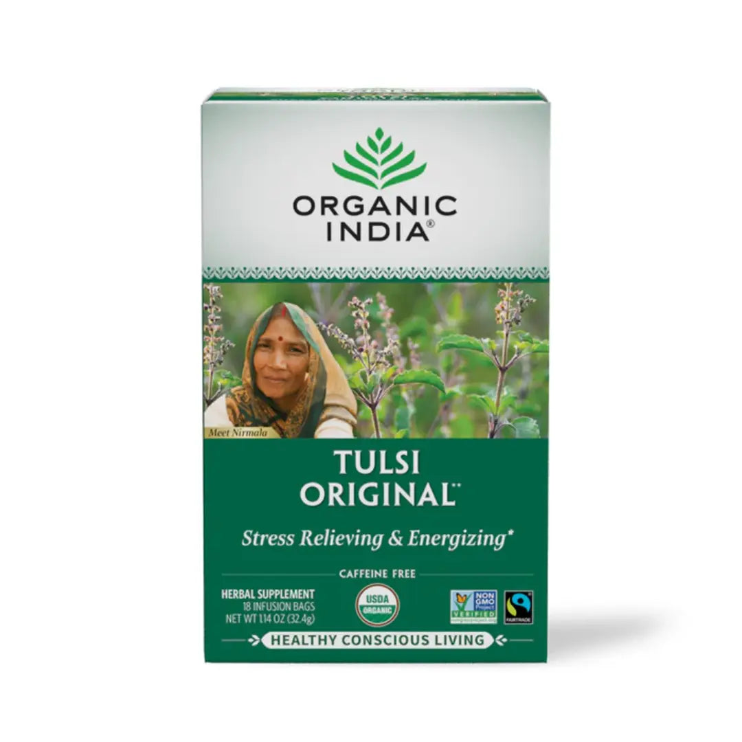 Tulsi Original Tea 18 Bags – Organic Herbal Tea for Stress Relief, Immunity Boost, and Daily Wellness